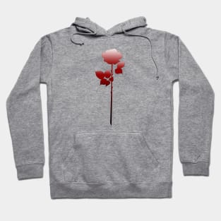 Ombre Red Rose Hoodie